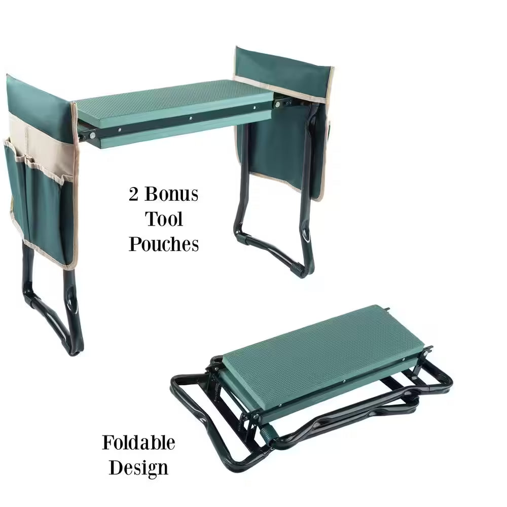 Gardening Kneeling Bench with Tool Pouches