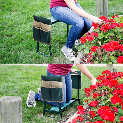 Gardening Kneeling Bench with Tool Pouches