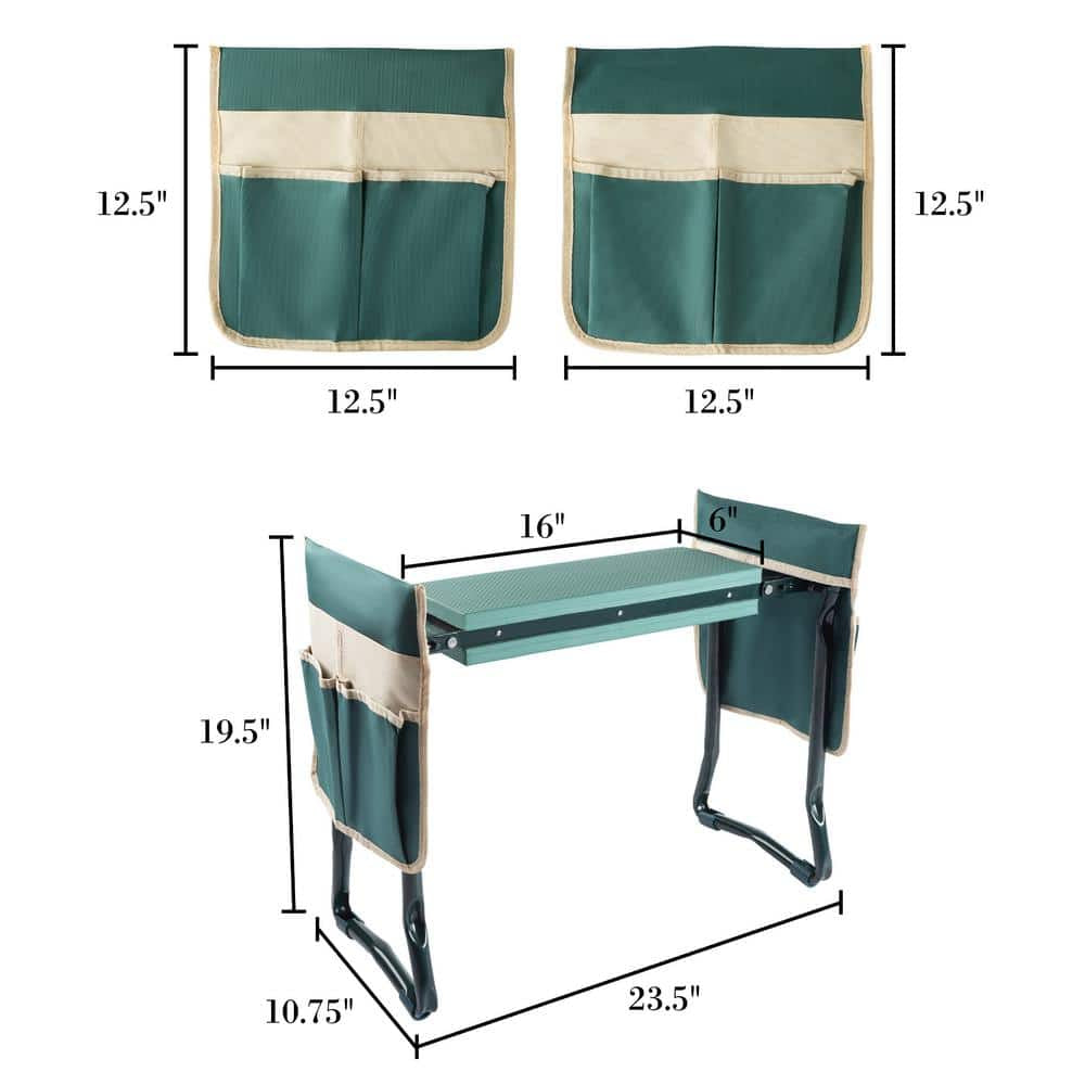 Gardening Kneeling Bench with Tool Pouches