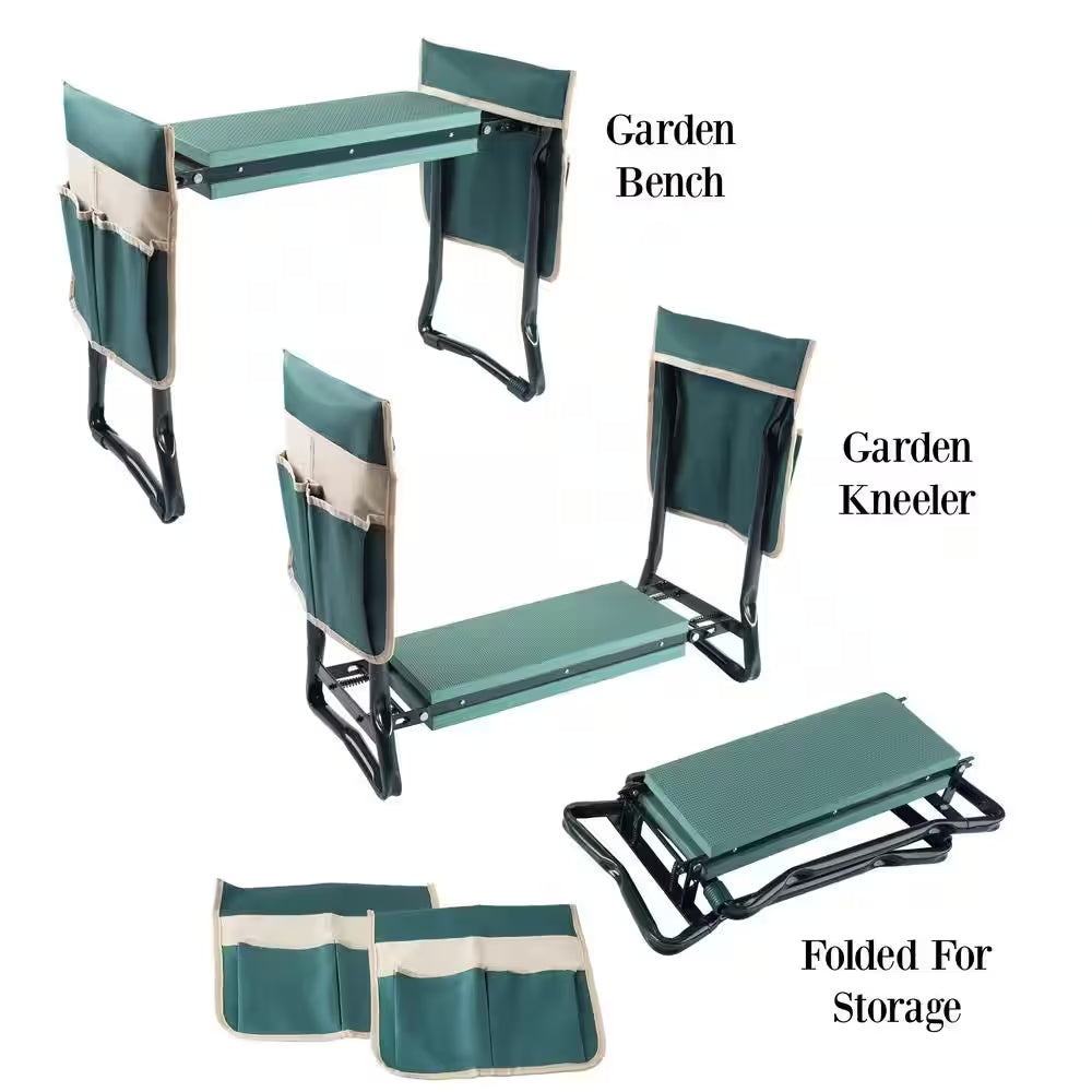 Gardening Kneeling Bench with Tool Pouches